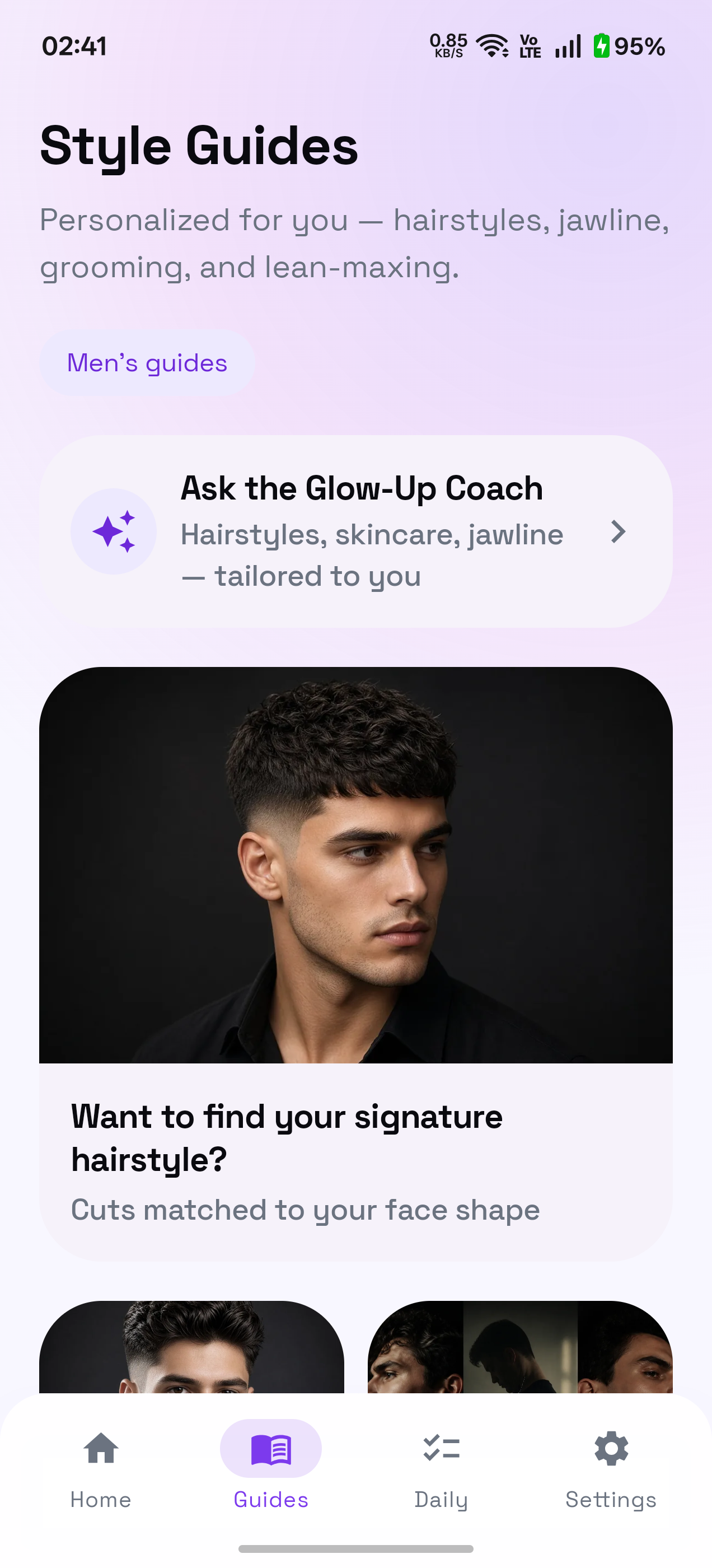 Guides hub with hairstyle and grooming tips